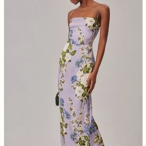 Reformation Frankie Silk Dress - Garden Soiree